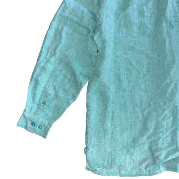 Weekender Men's Martinique Linen Shirt - Long Sleeve 100% Linen Size 2XL - Picture 2 of 8